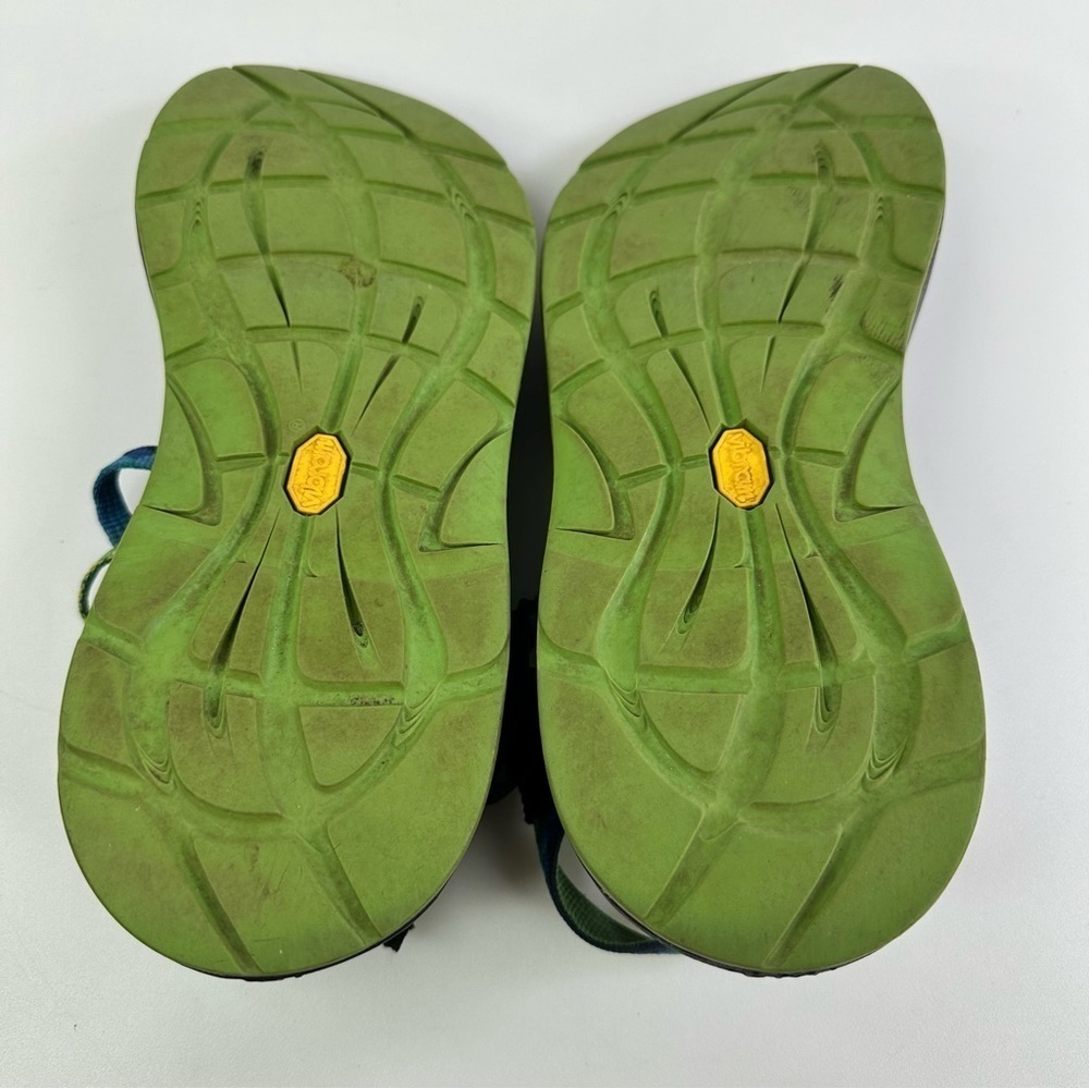 Chaco Women's Green Blue Geometric Adjustable Strappy Sandals - Size 7 - Picture 8 of 8